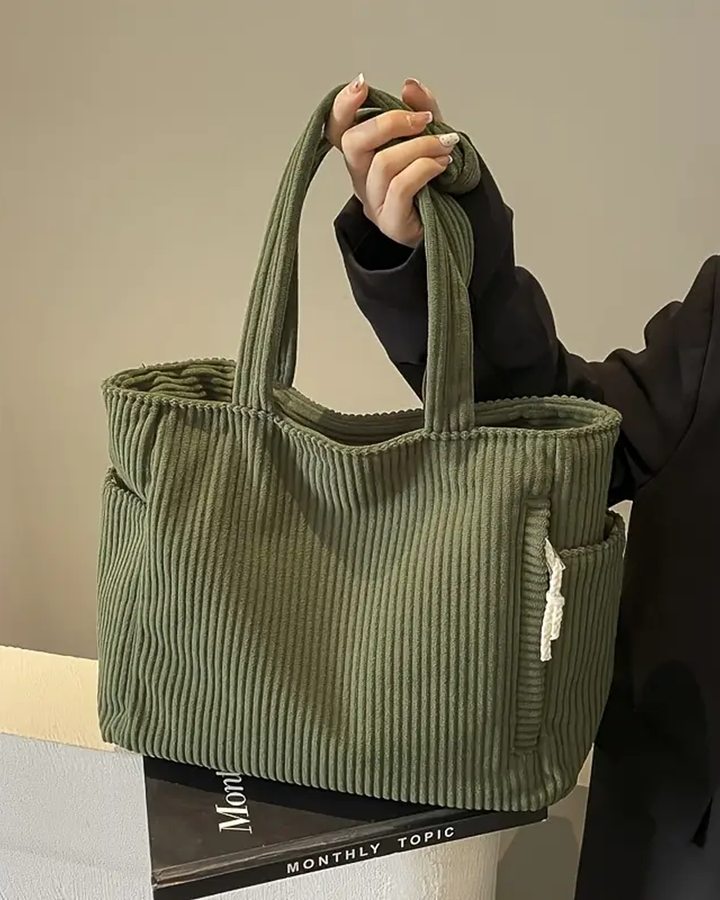 Tilda – Ribbed carrier bag with cord detail