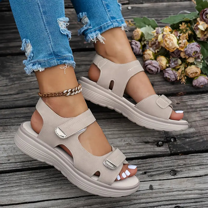 Genevieve™ |Orthopedic wedge heel sandals
