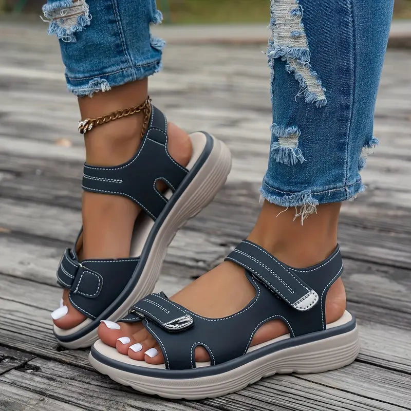Genevieve™ |Orthopedic wedge heel sandals