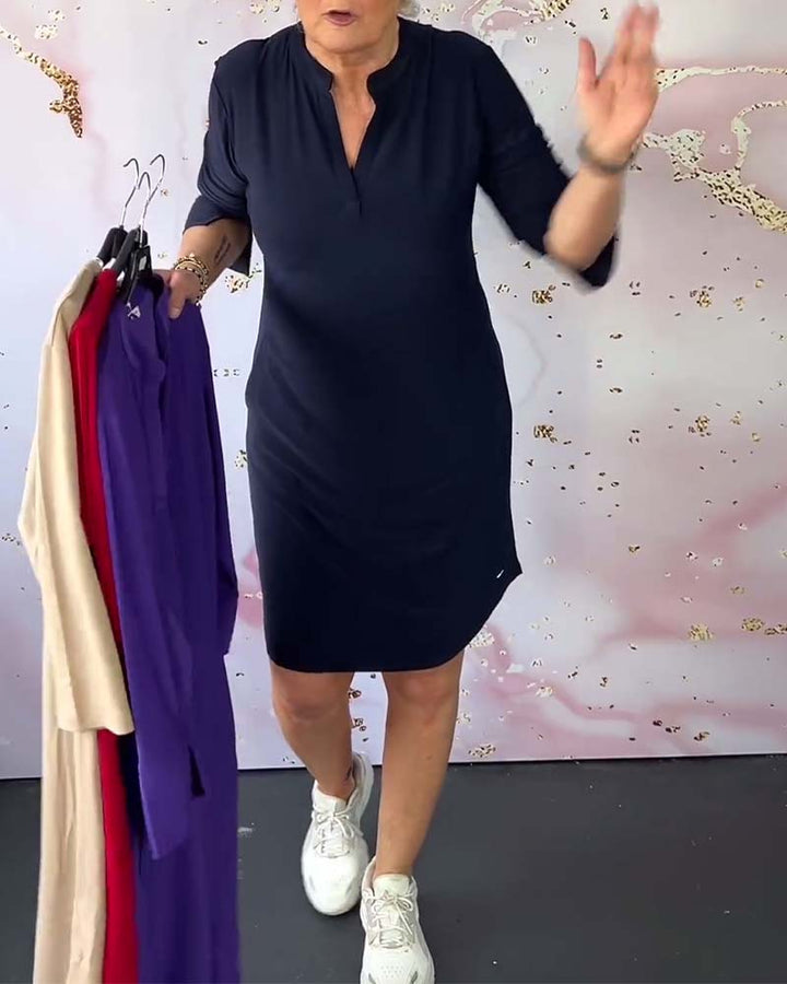 Margaret - Midi Dress with V-Neck