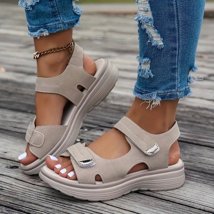 Genevieve™ |Orthopedic wedge heel sandals