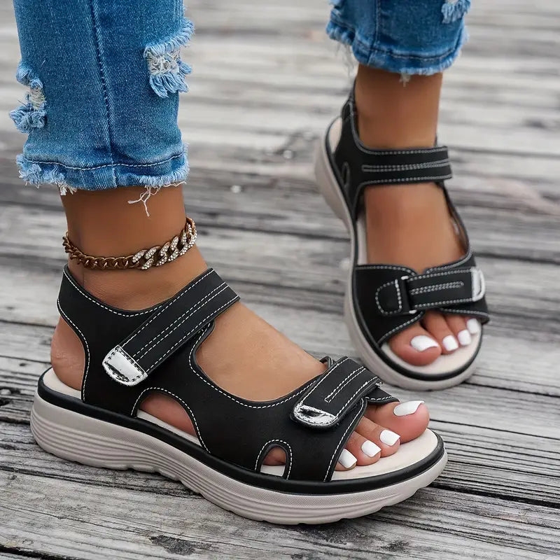 Genevieve™ |Orthopedic wedge heel sandals