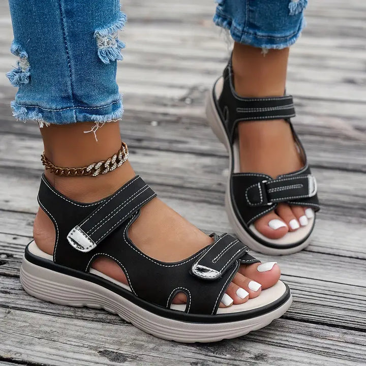 Genevieve™ |Orthopedic wedge heel sandals