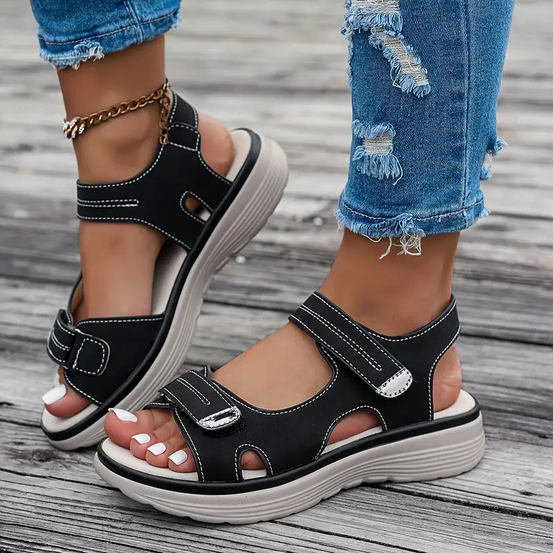Genevieve™ |Orthopedic wedge heel sandals