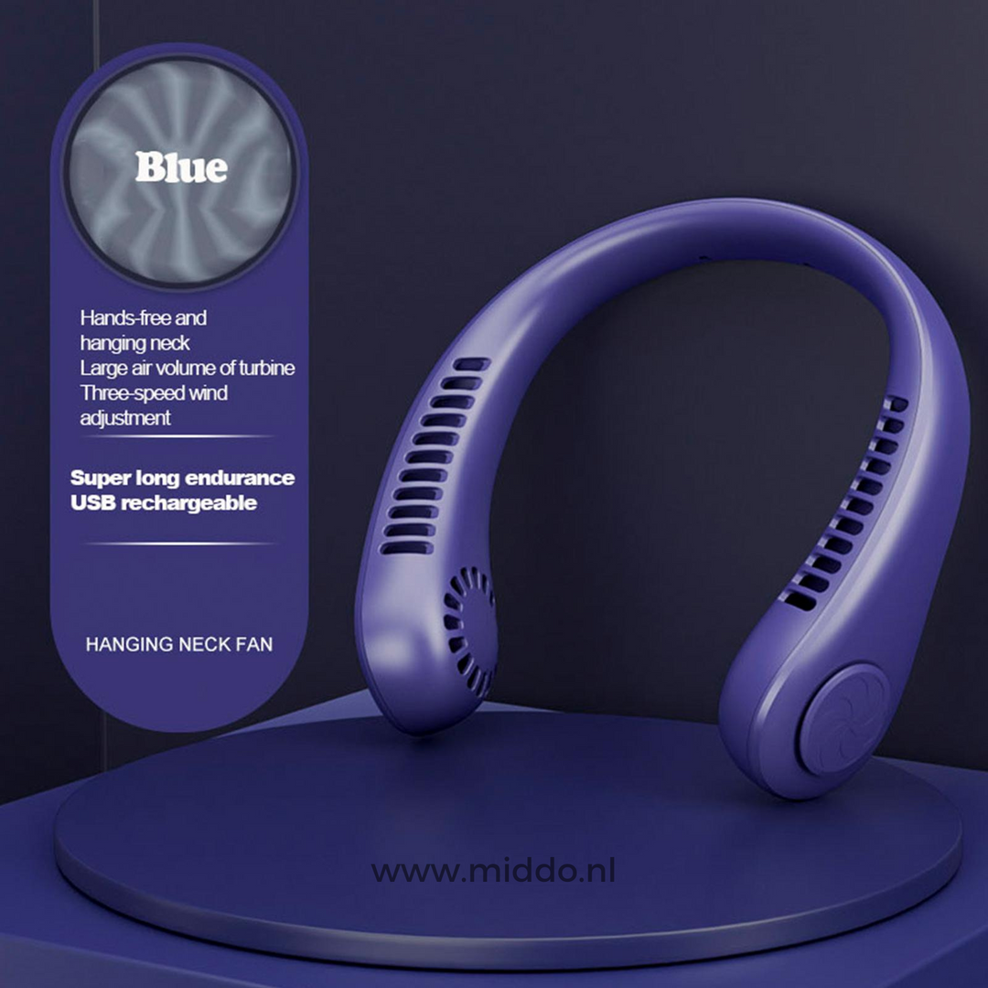 NeckFan™ - Portable Rechargeable Neck Fan for Instant Cooling!