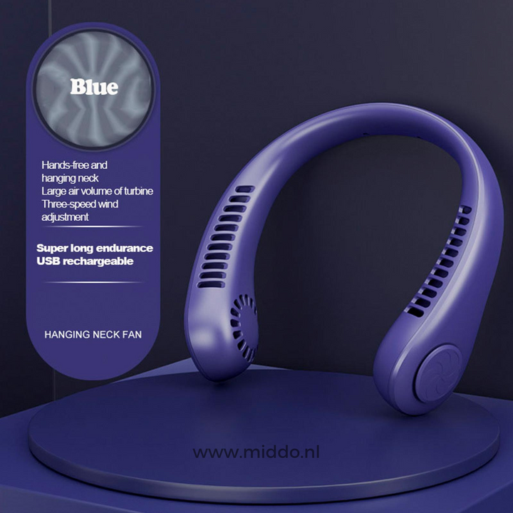 NeckFan™ - Portable Rechargeable Neck Fan for Instant Cooling!