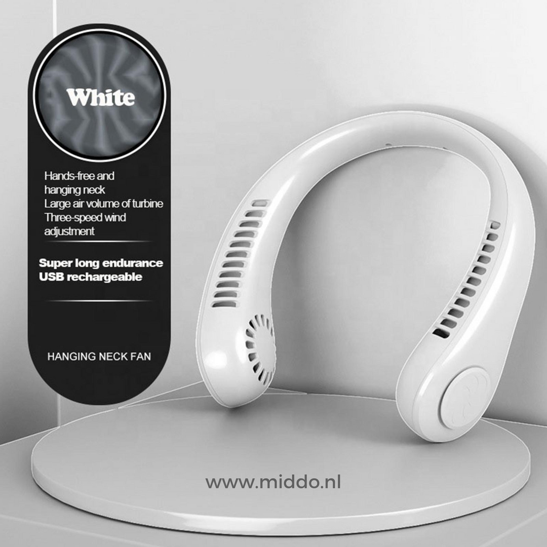 NeckFan™ - Portable Rechargeable Neck Fan for Instant Cooling!