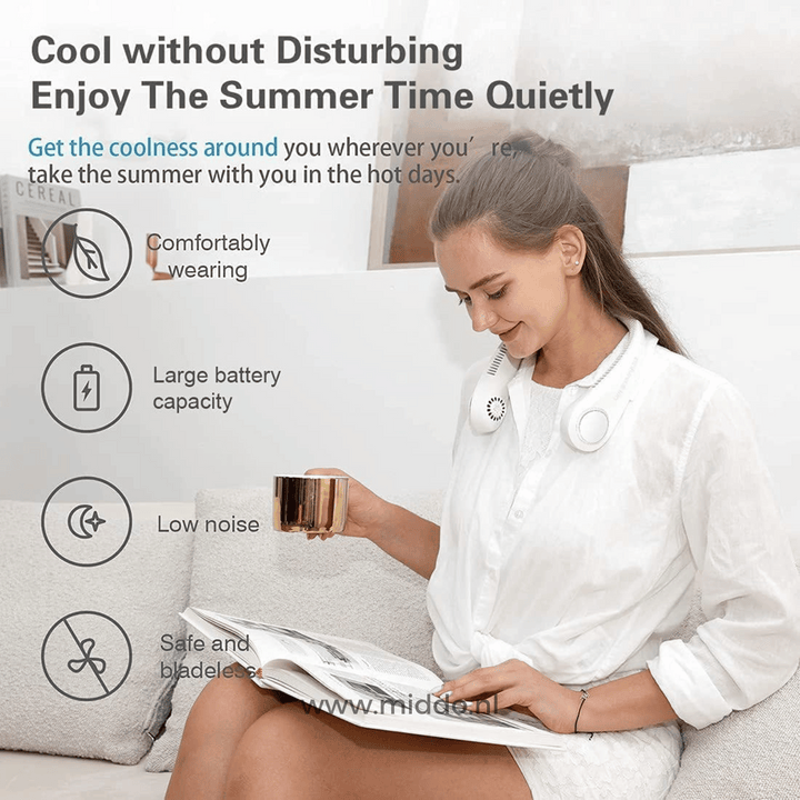 NeckFan™ - Portable Rechargeable Neck Fan for Instant Cooling!
