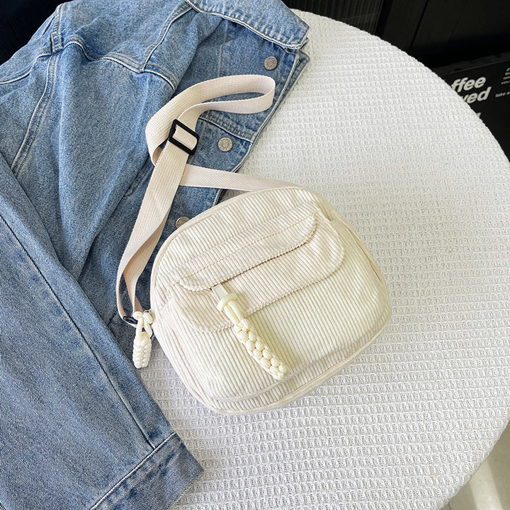 Corduroy Crossbody Shoulder Bag – Casual & Chic Everyday Style