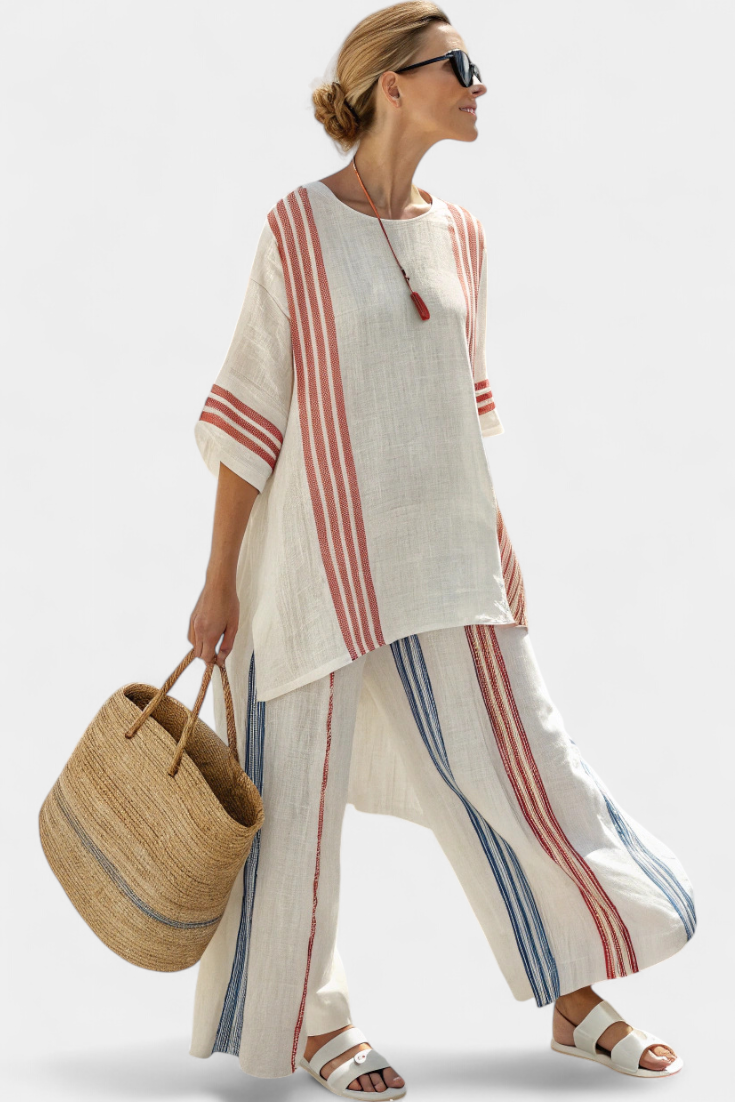 Sophia | Elegant Striped Set