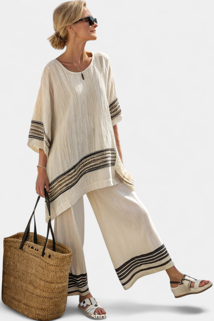 Sophia | Elegant Striped Set
