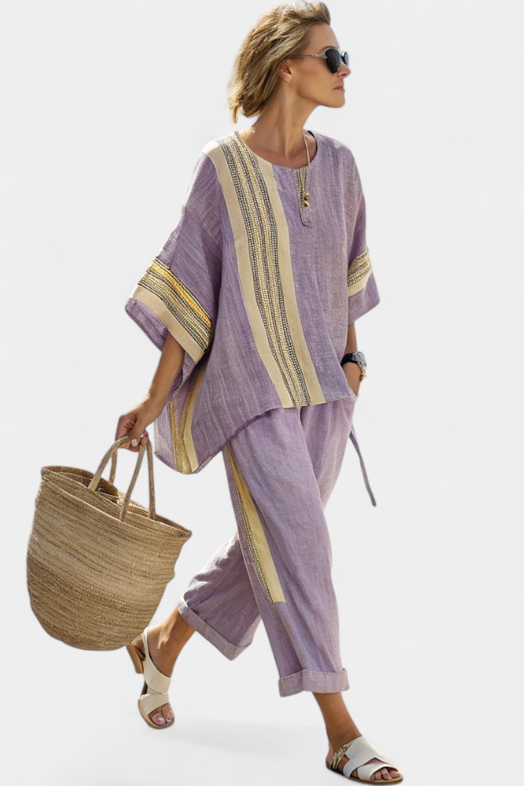 Sophia | Elegant Striped Set