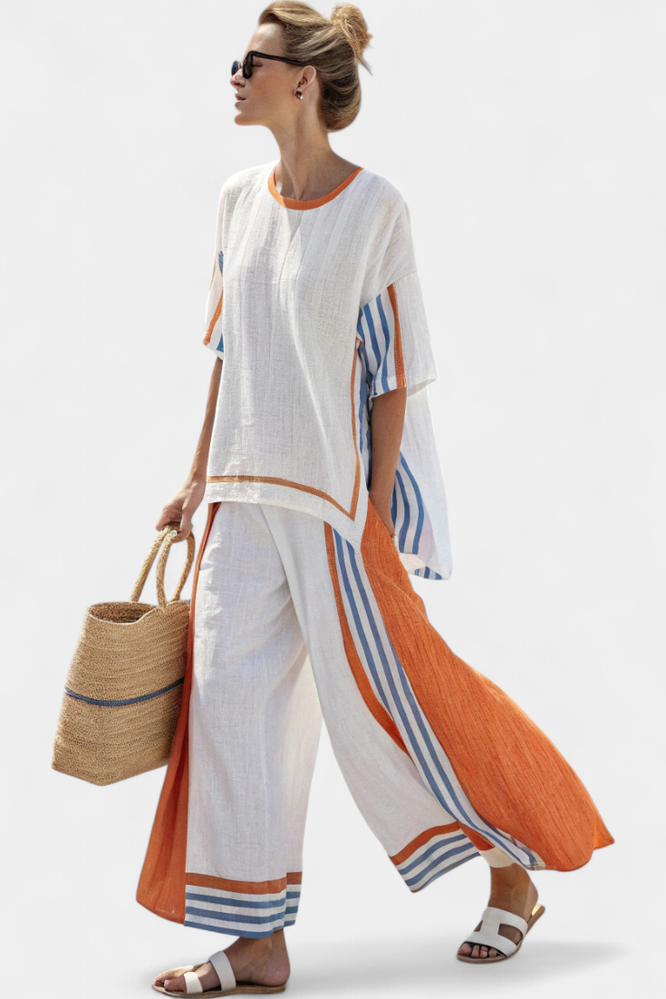 Sophia | Elegant Striped Set
