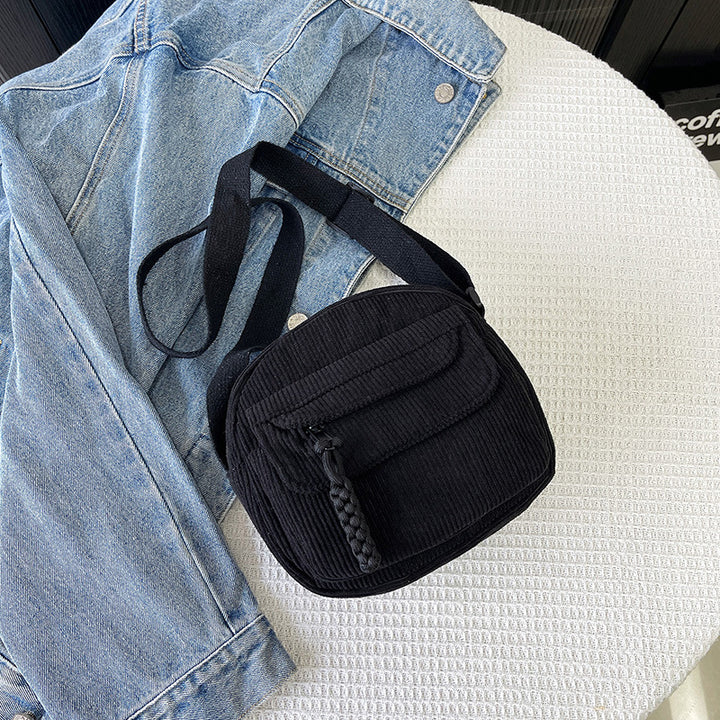 Corduroy Crossbody Shoulder Bag – Casual & Chic Everyday Style
