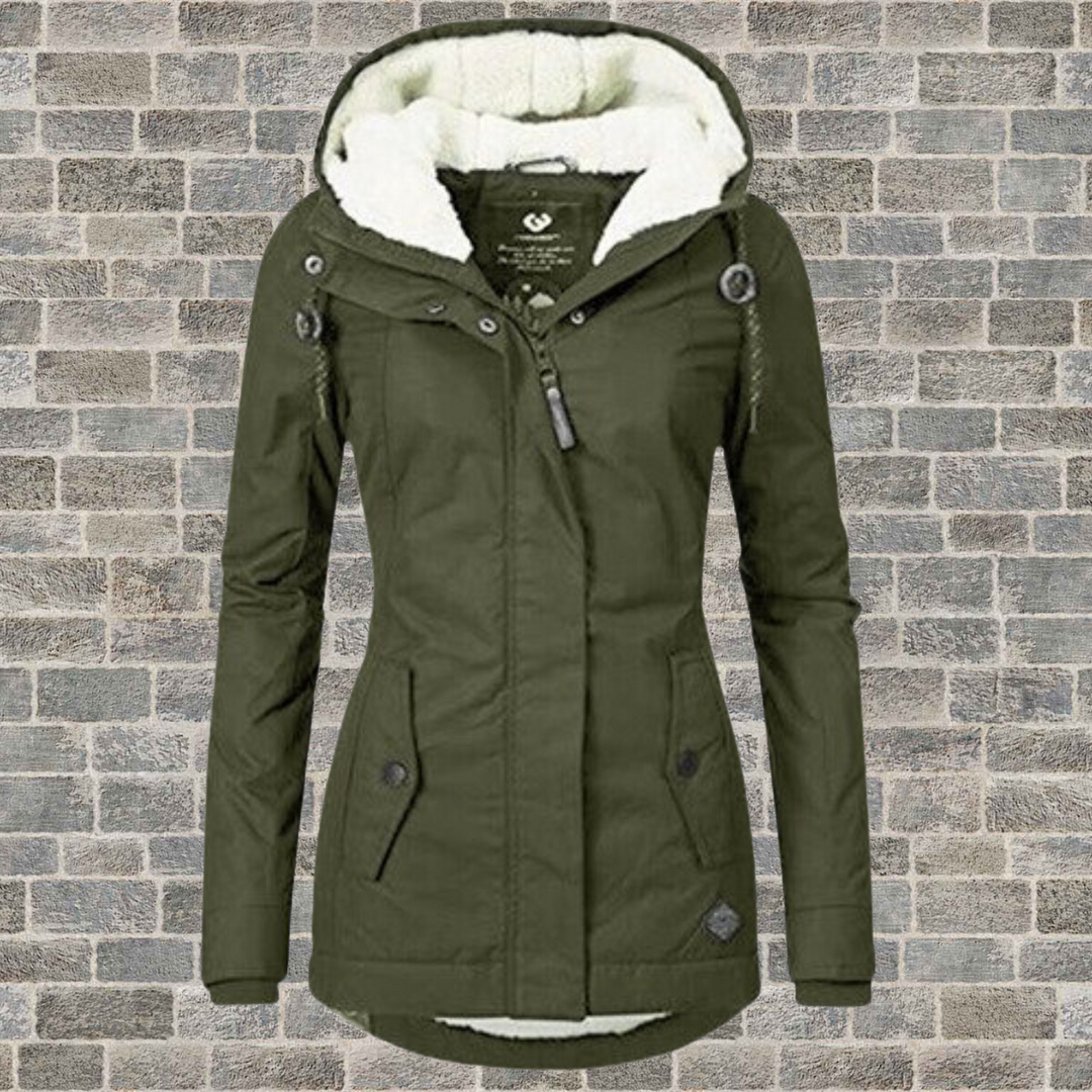 Olivia - Warm cotton sherpa jacket