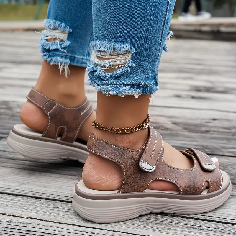 Genevieve™ |Orthopedic wedge heel sandals