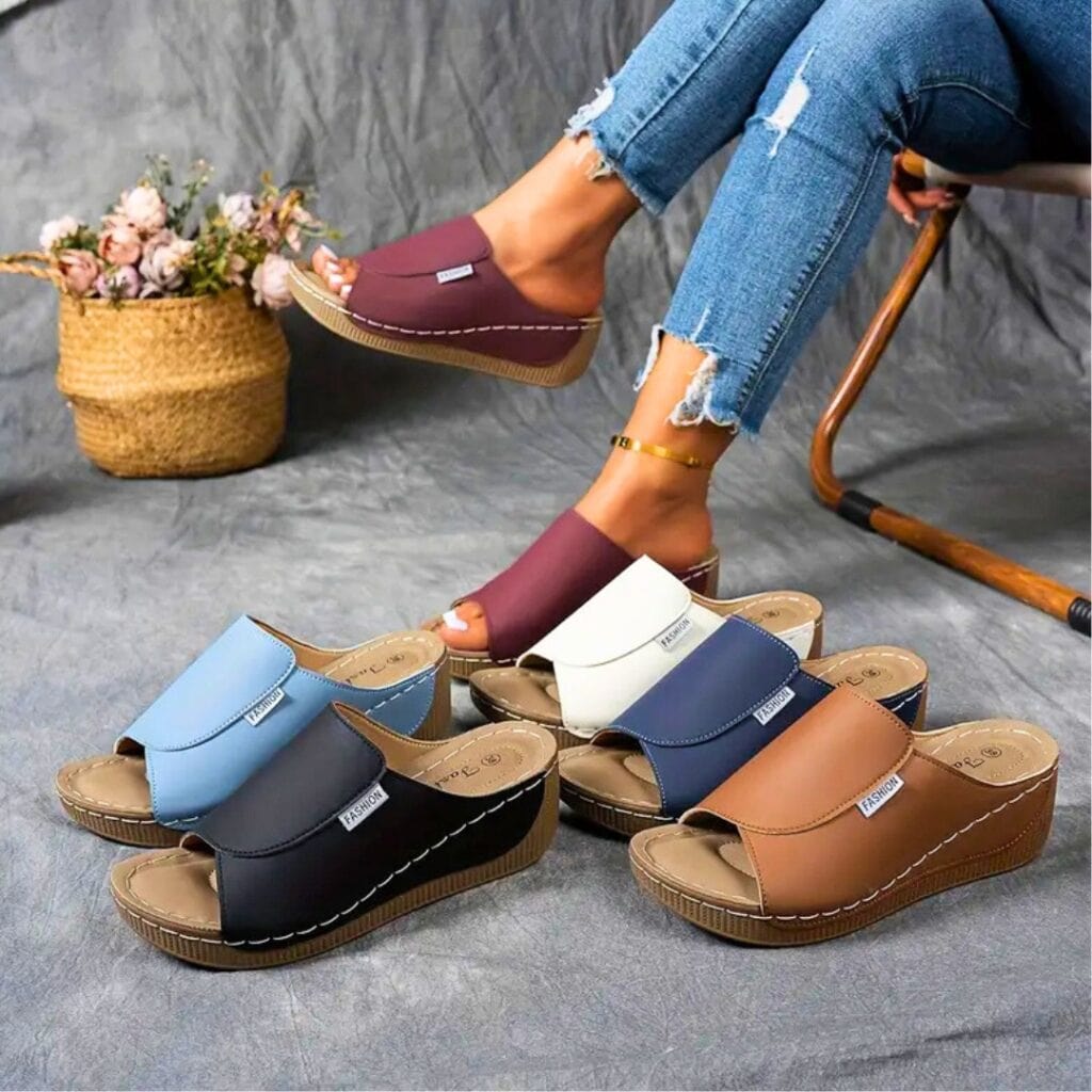 Comfortable orthopedic slip-ons with pressure relief