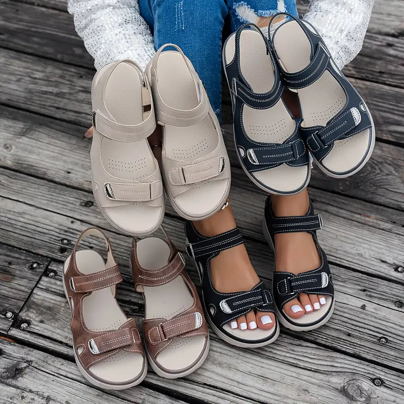 Genevieve™ |Orthopedic wedge heel sandals