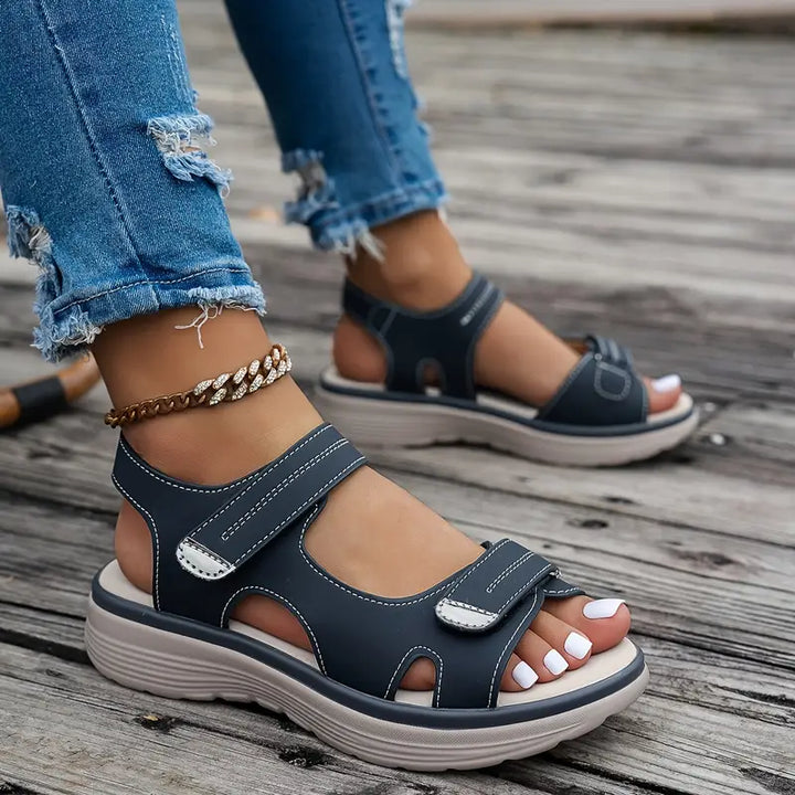 Genevieve™ |Orthopedic wedge heel sandals