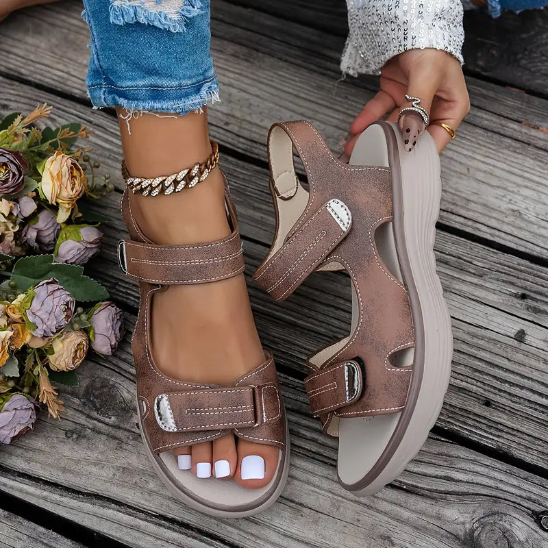 Genevieve™ |Orthopedic wedge heel sandals