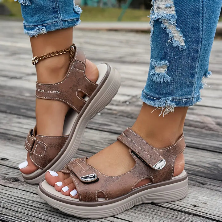 Genevieve™ |Orthopedic wedge heel sandals