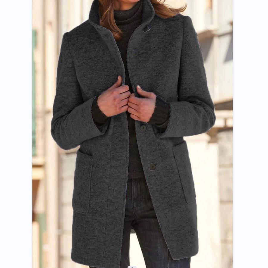 Wool coat - Retro button closure
