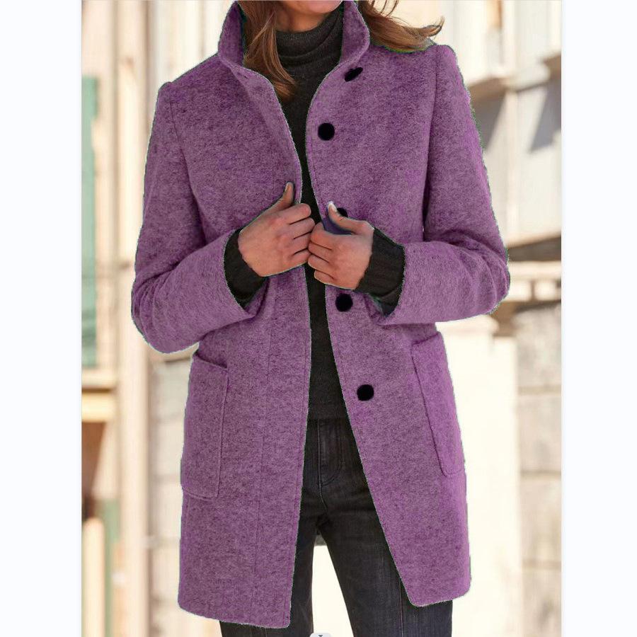 Wool coat - Retro button closure