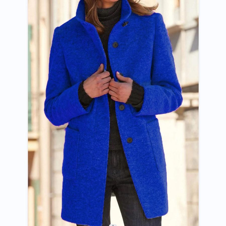 Wool coat - Retro button closure