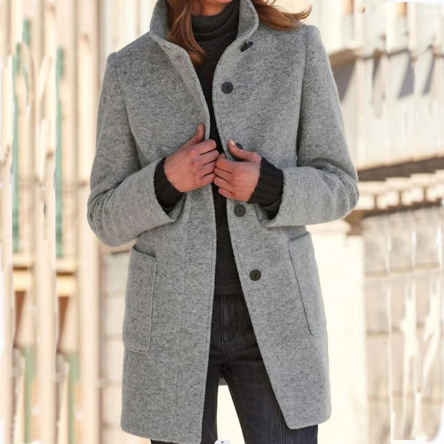 Wool coat - Retro button closure