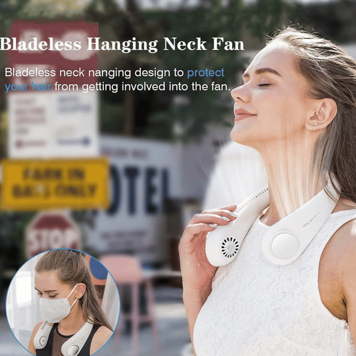NeckFan™ - Portable Rechargeable Neck Fan for Instant Cooling!