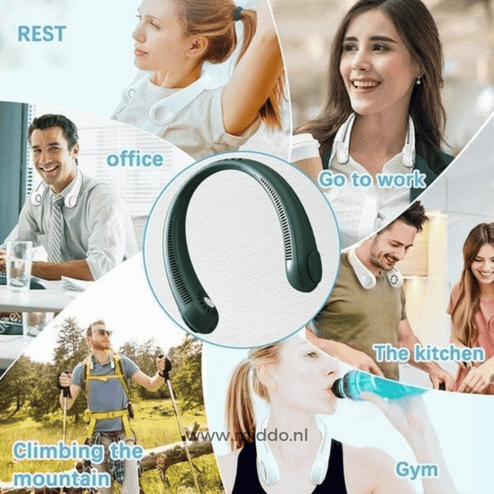 NeckFan™ - Portable Rechargeable Neck Fan for Instant Cooling!