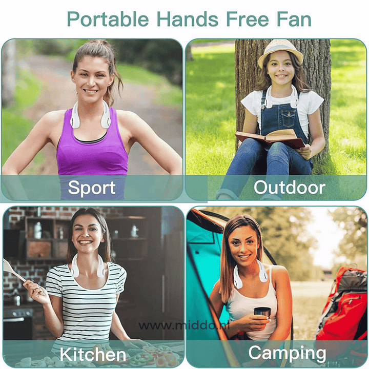 NeckFan™ - Portable Rechargeable Neck Fan for Instant Cooling!
