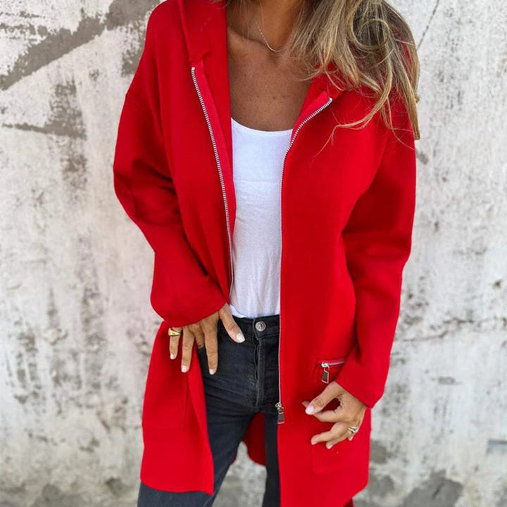 Long Sleeve Sweatshirt Jacket with Hood