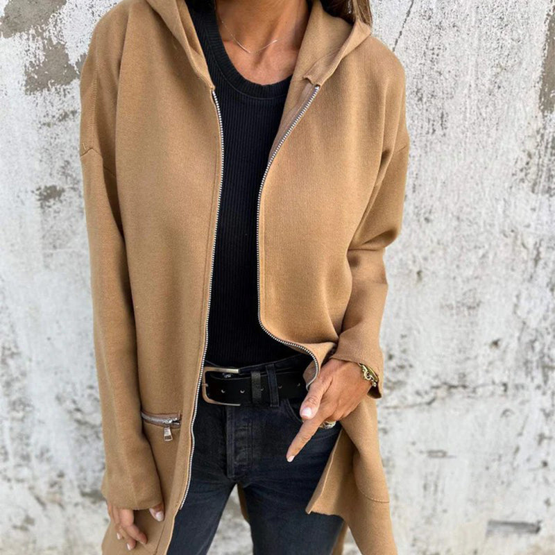 Long Sleeve Sweatshirt Jacket with Hood