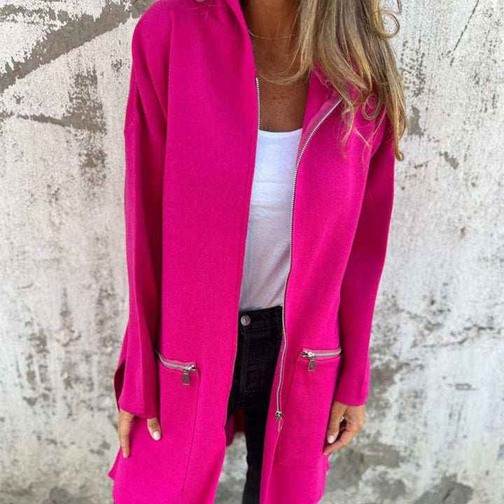 Long Sleeve Sweatshirt Jacket with Hood